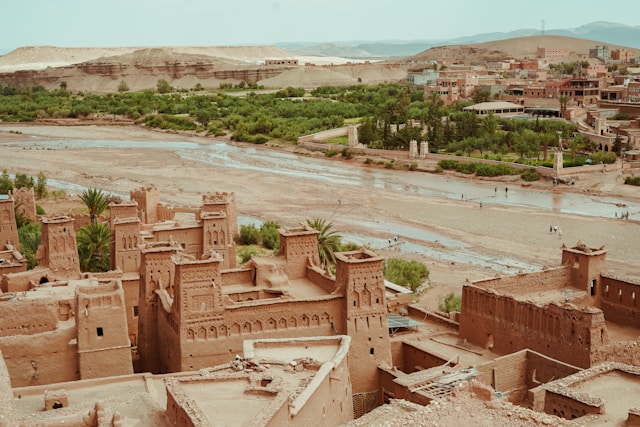 Aerial view of Aït Benhaddou Morocco