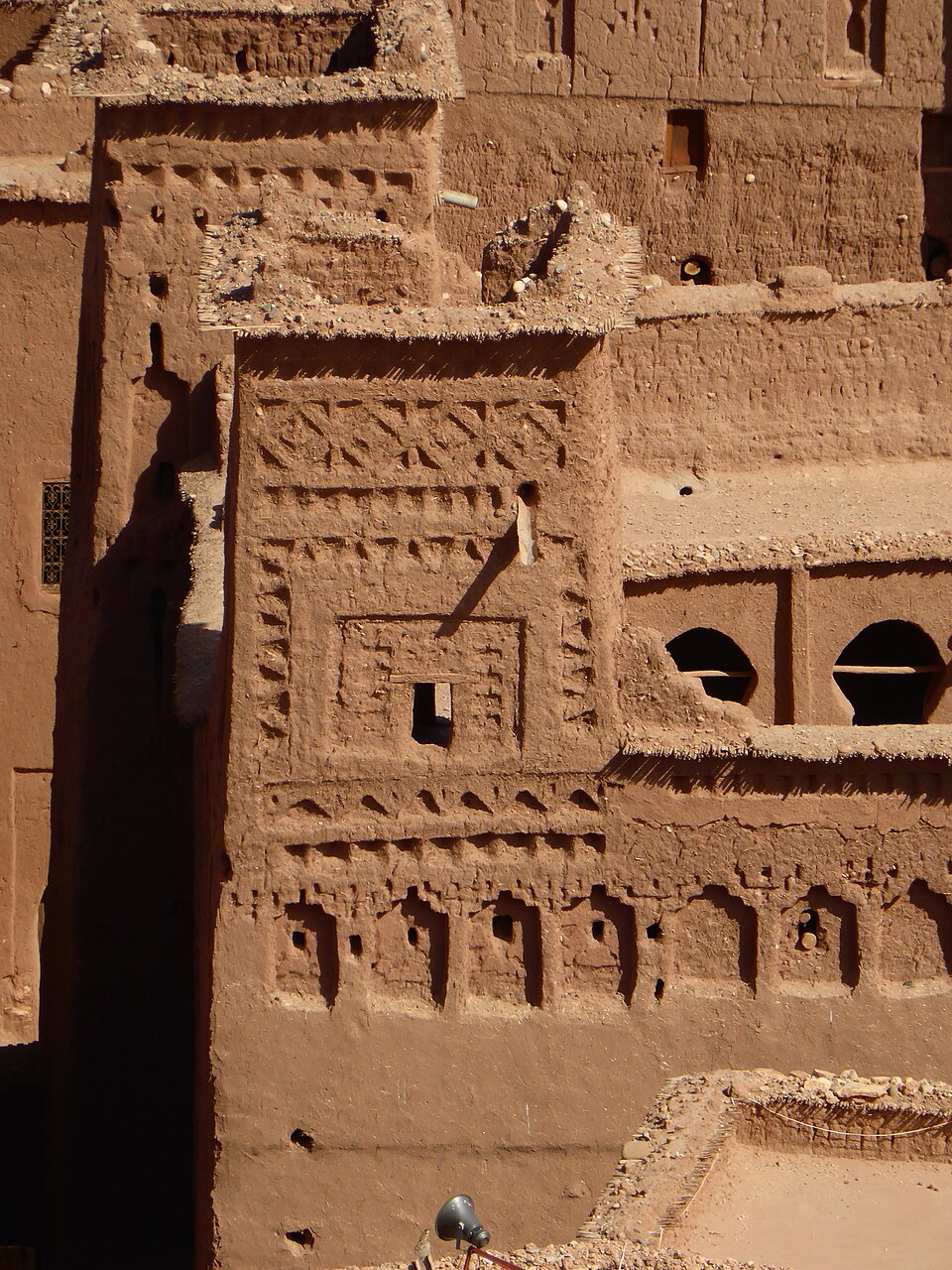 Decorative earthen architecture in Aït Benhaddou Morocco
