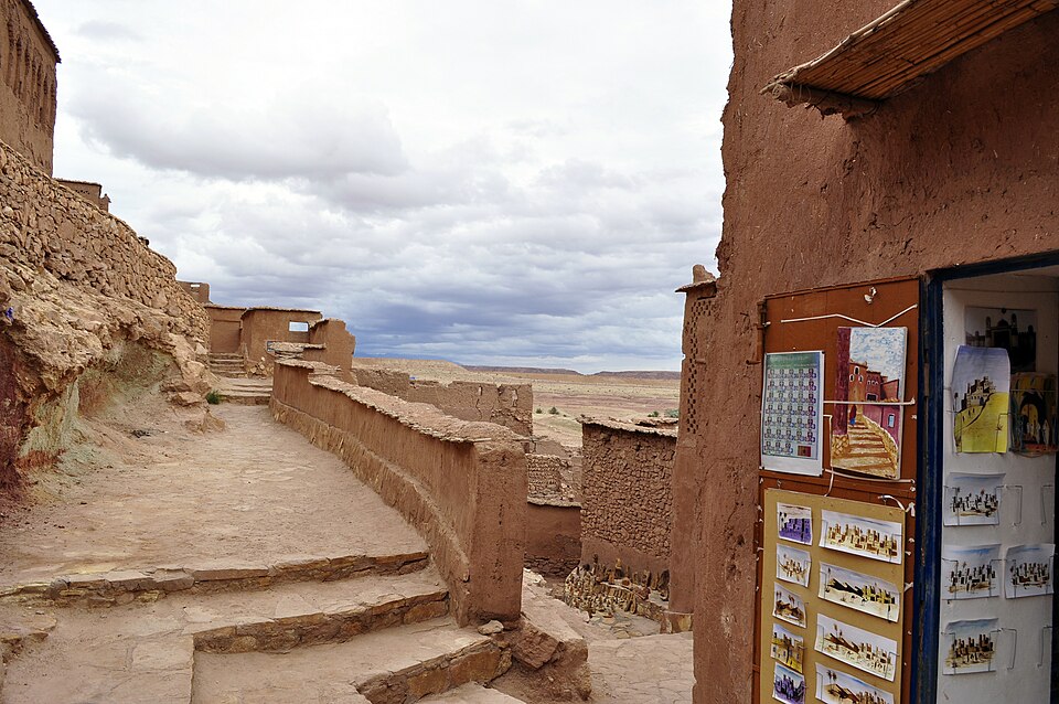 Earthen pathway inside Aït Benhaddou Morocco