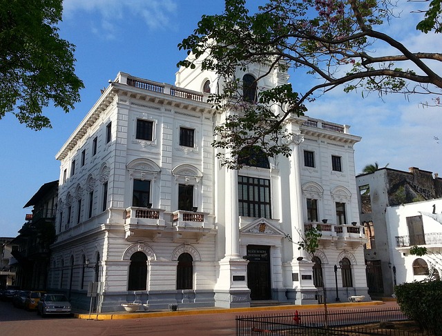 Historic municipal building in Casco Viejo Panama City Panama