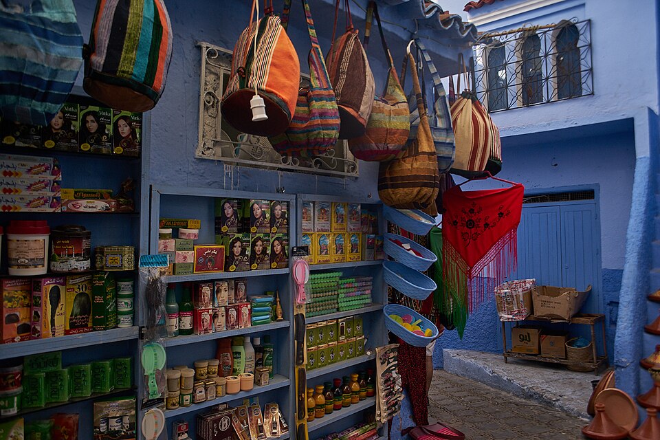 Traditional market shop in Chefchaouen Morocco