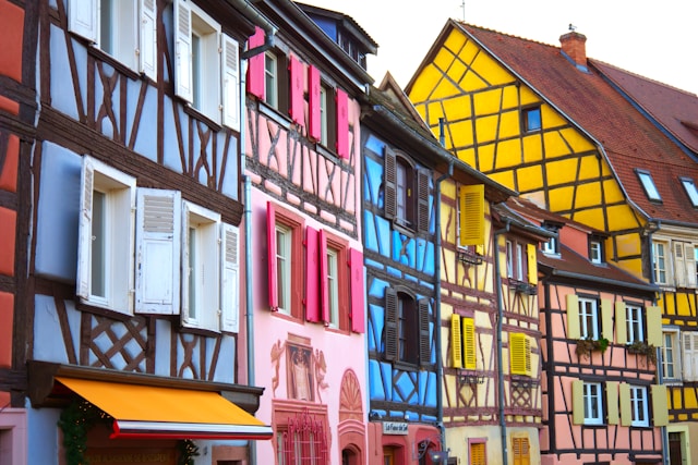 Colorful facades in Colmar France