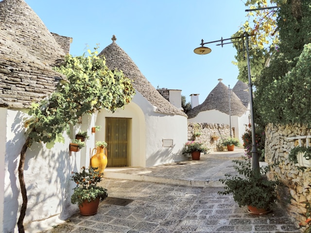 Whitewashed trulli houses in Alberobello, Italy — a top European travel destination