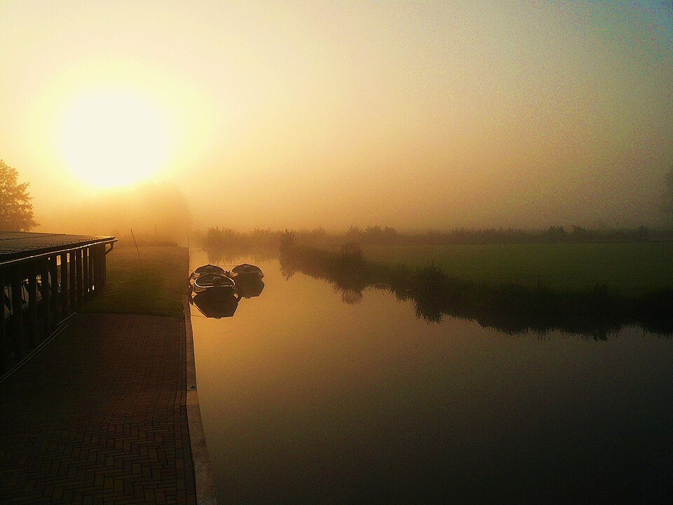 Sunrise over Giethoorn Netherlands
