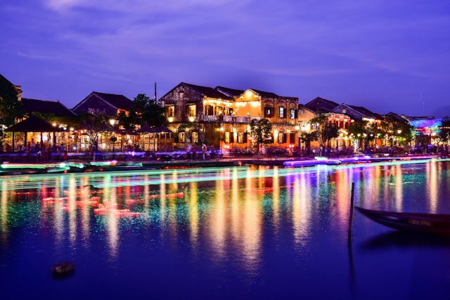 Riverfront view of Hoi An Vietnam