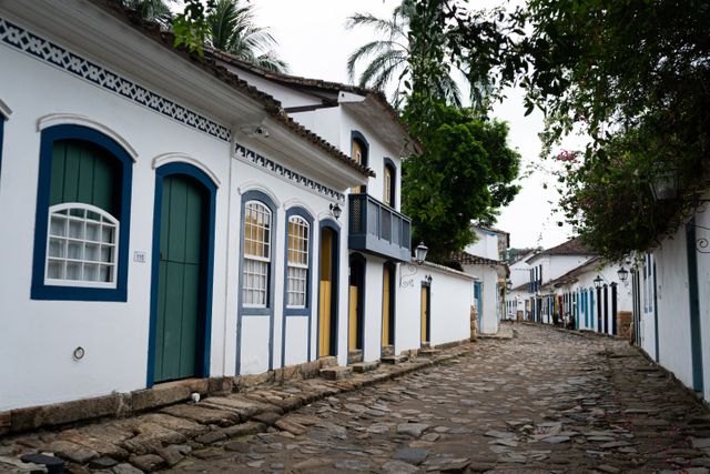 Colonial street in Paraty Brazil