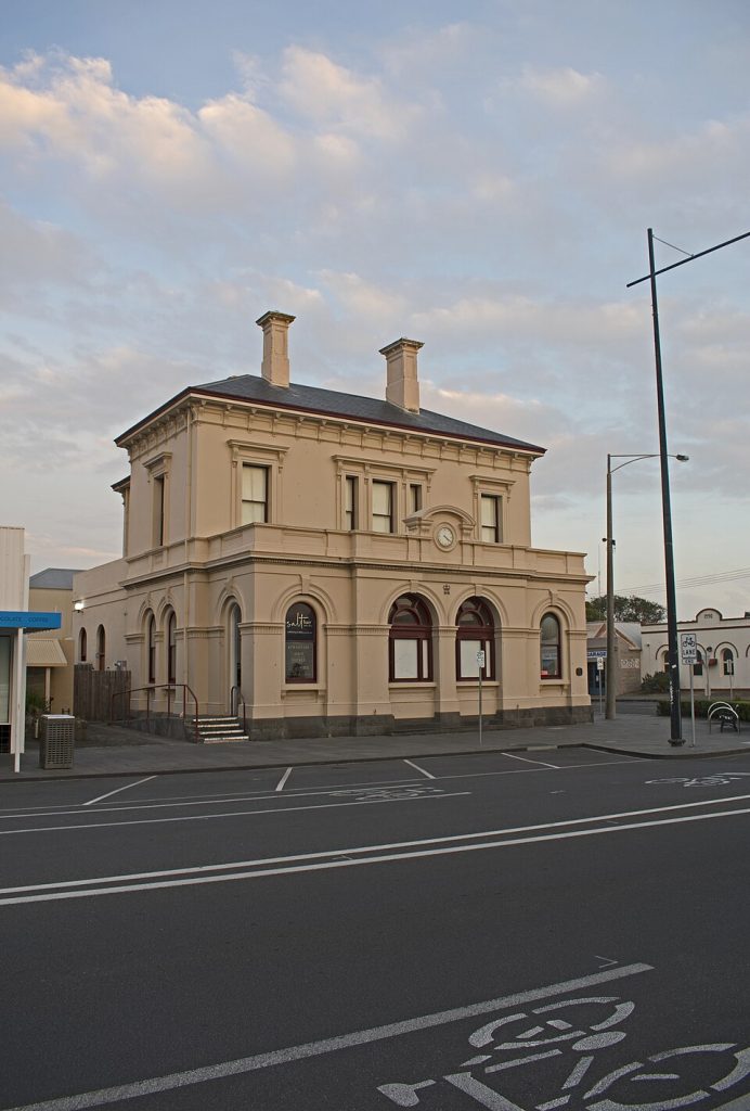 Grand two-storey Italianate heritage building on the corner of Sackville Street, Port Fairy