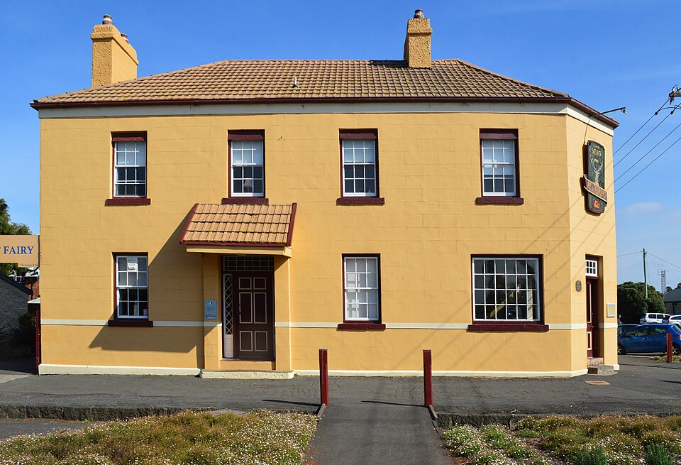 The historic Stag Inn building on Bank Street, Port Fairy