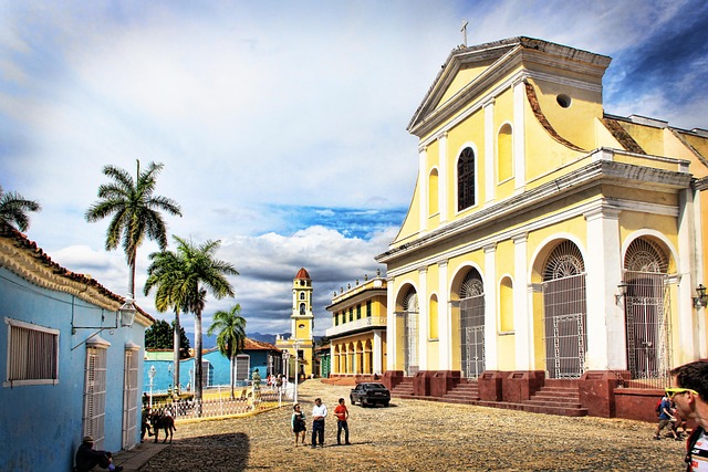 Colonial street in Trinidad Cuba
