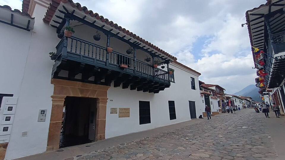 Facade and entrance of the Casa Museo Antonio Nariño in Villa de Leyva