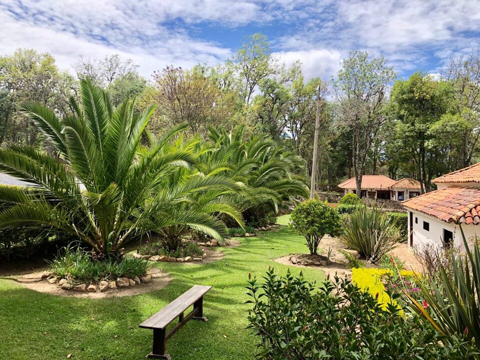 Garden grounds at the paleontological museum in Villa de Leyva