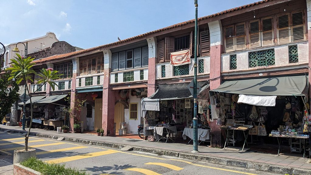 Colorful heritage buildings on Armenian Street