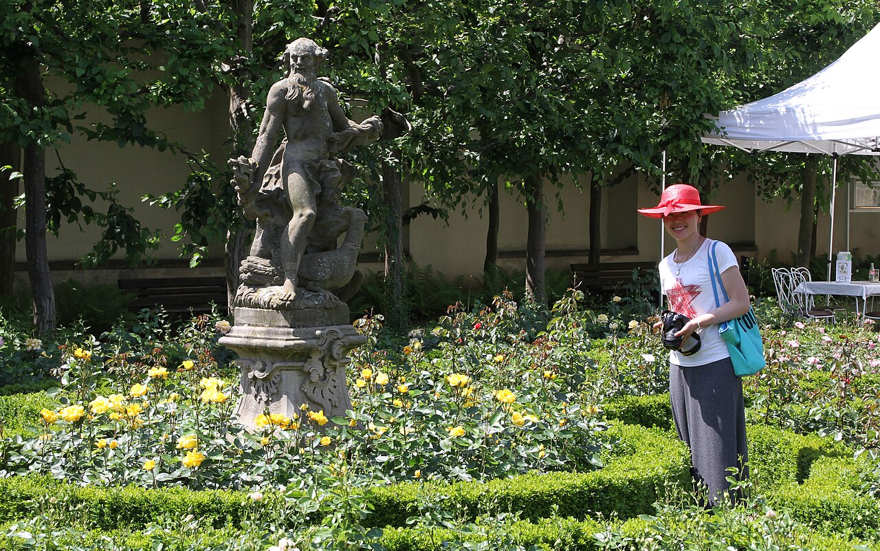Rose garden in front of the New Residence palace