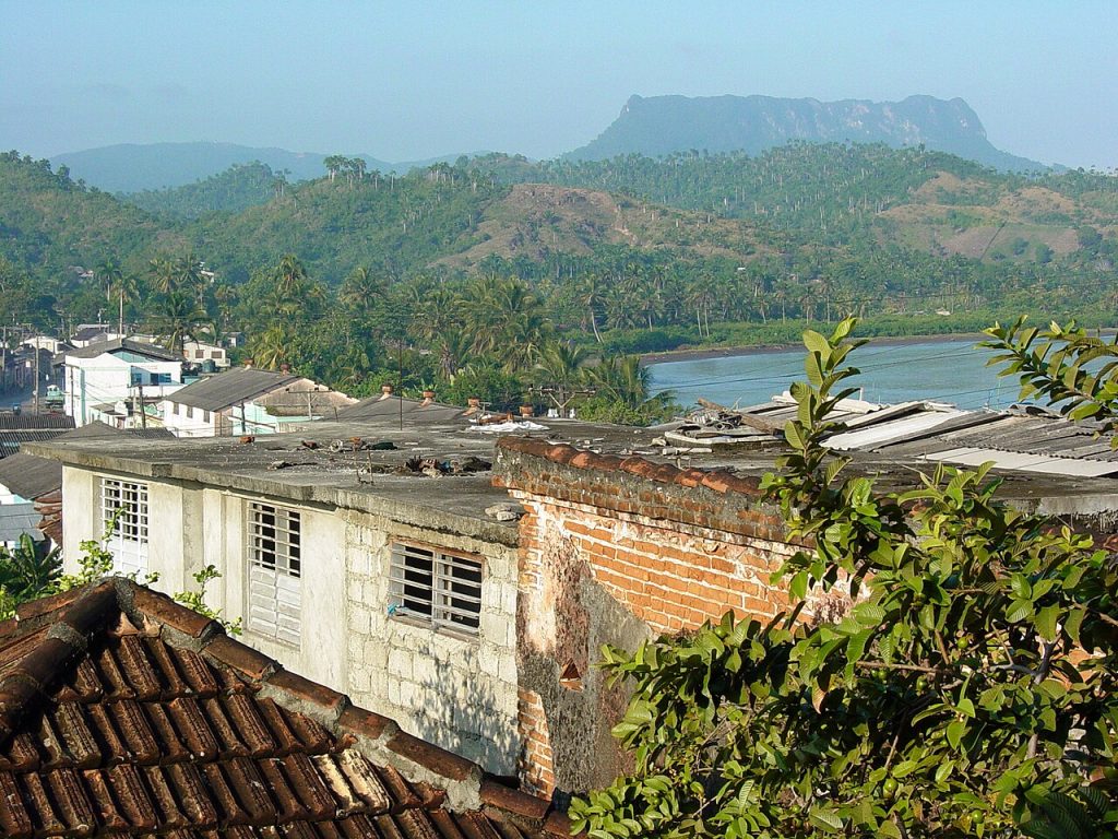 Houses and tropical countryside near Baracoa