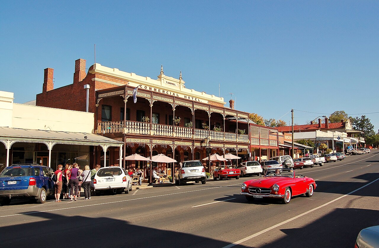 Beechworth Australia gold rush buildings on Ford Street