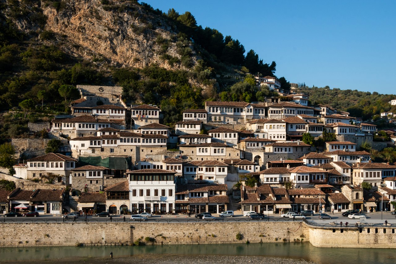 Ottoman houses with rows of windows on a hillside