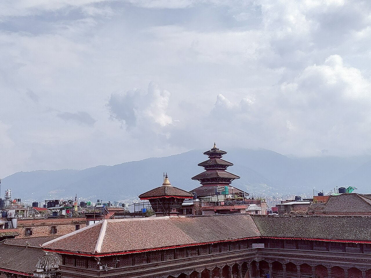 Temples and palace buildings on Bhaktapur Durbar Square