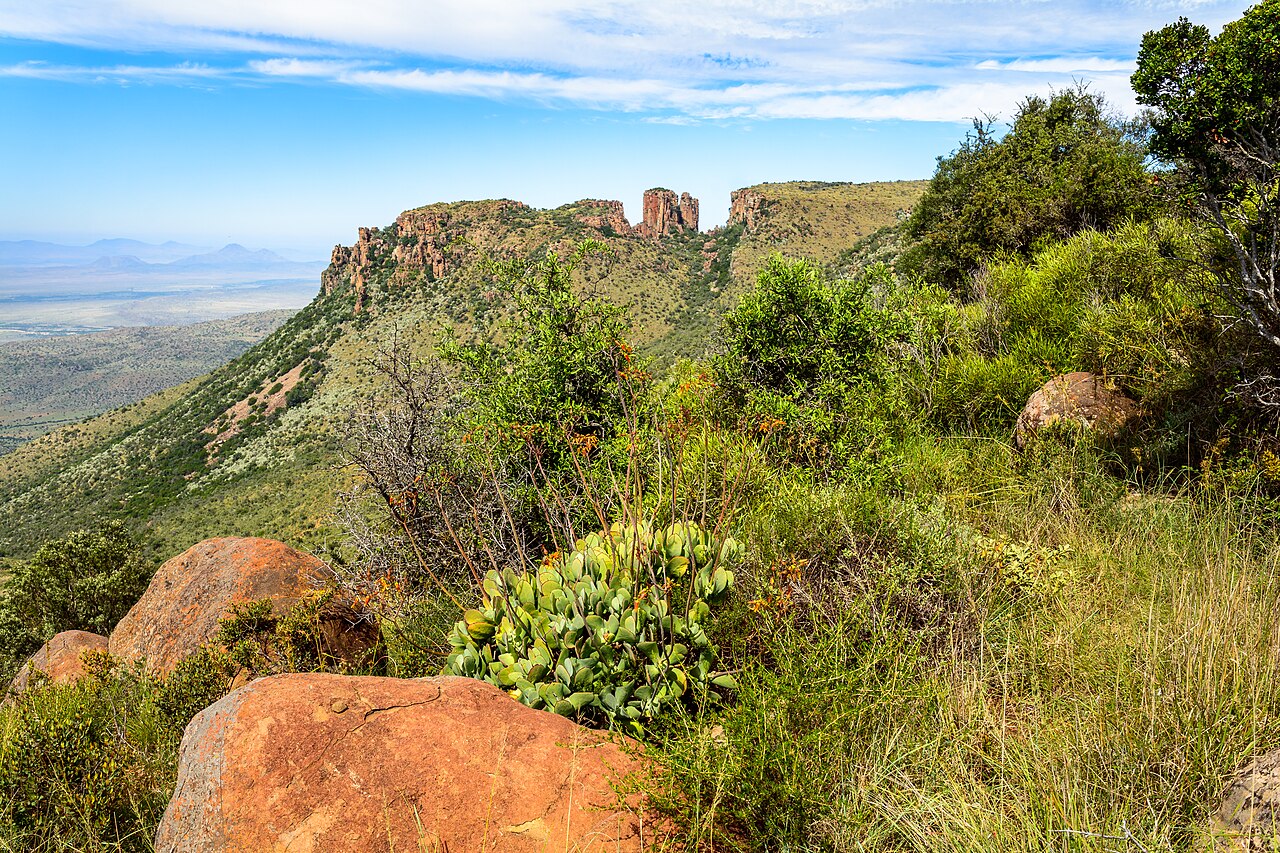 Dry plains and hills in a national park