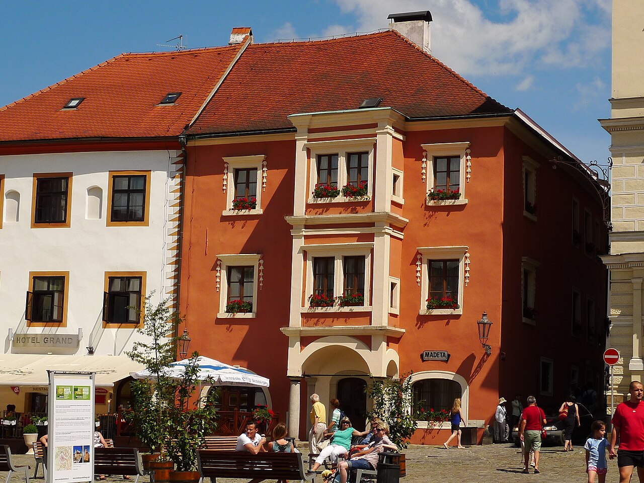 Historic burgher house on Náměstí Svornosti in Český Krumlov