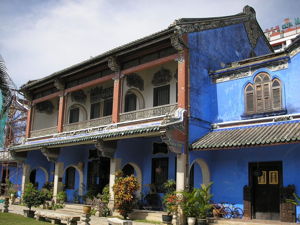 The indigo blue Cheong Fatt Tze Mansion