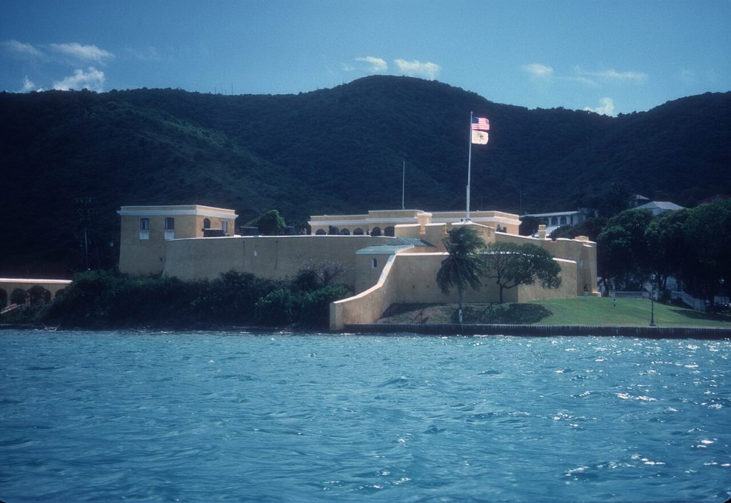 Christiansted historic waterfront buildings on St. Croix
