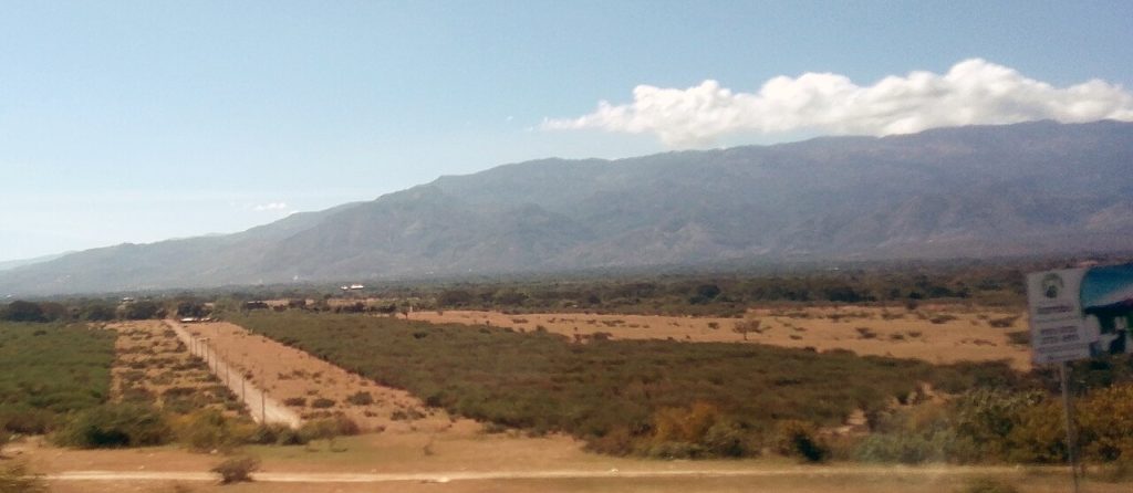 The wide Comayagua valley with mountains in the distance