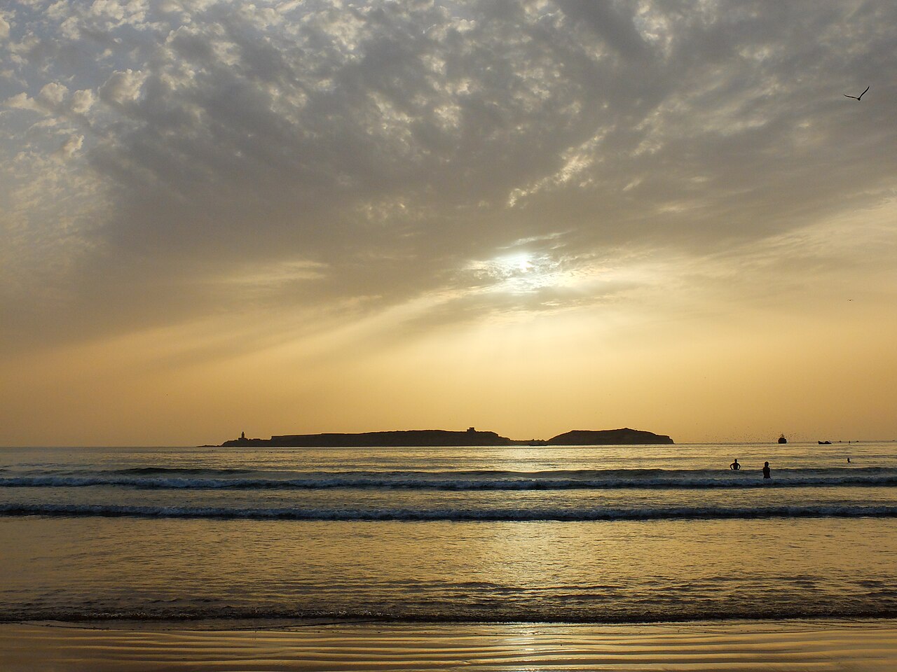 Sunset over the Atlantic Ocean at Essaouira