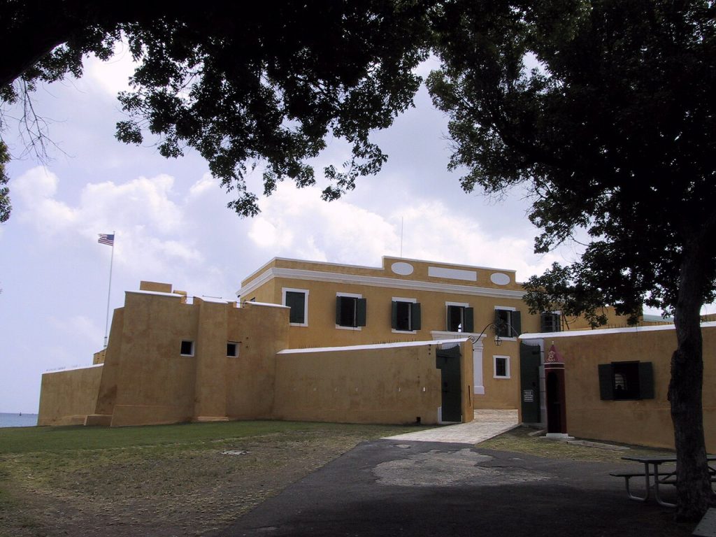 Yellow walls of Fort Christiansvaern