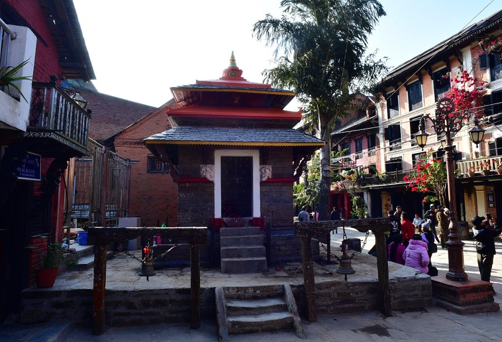 A small Newar-style Ganesh temple between houses