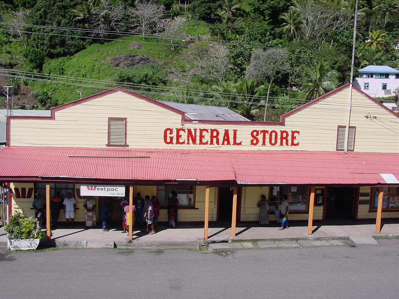 Old wooden general store on the main street