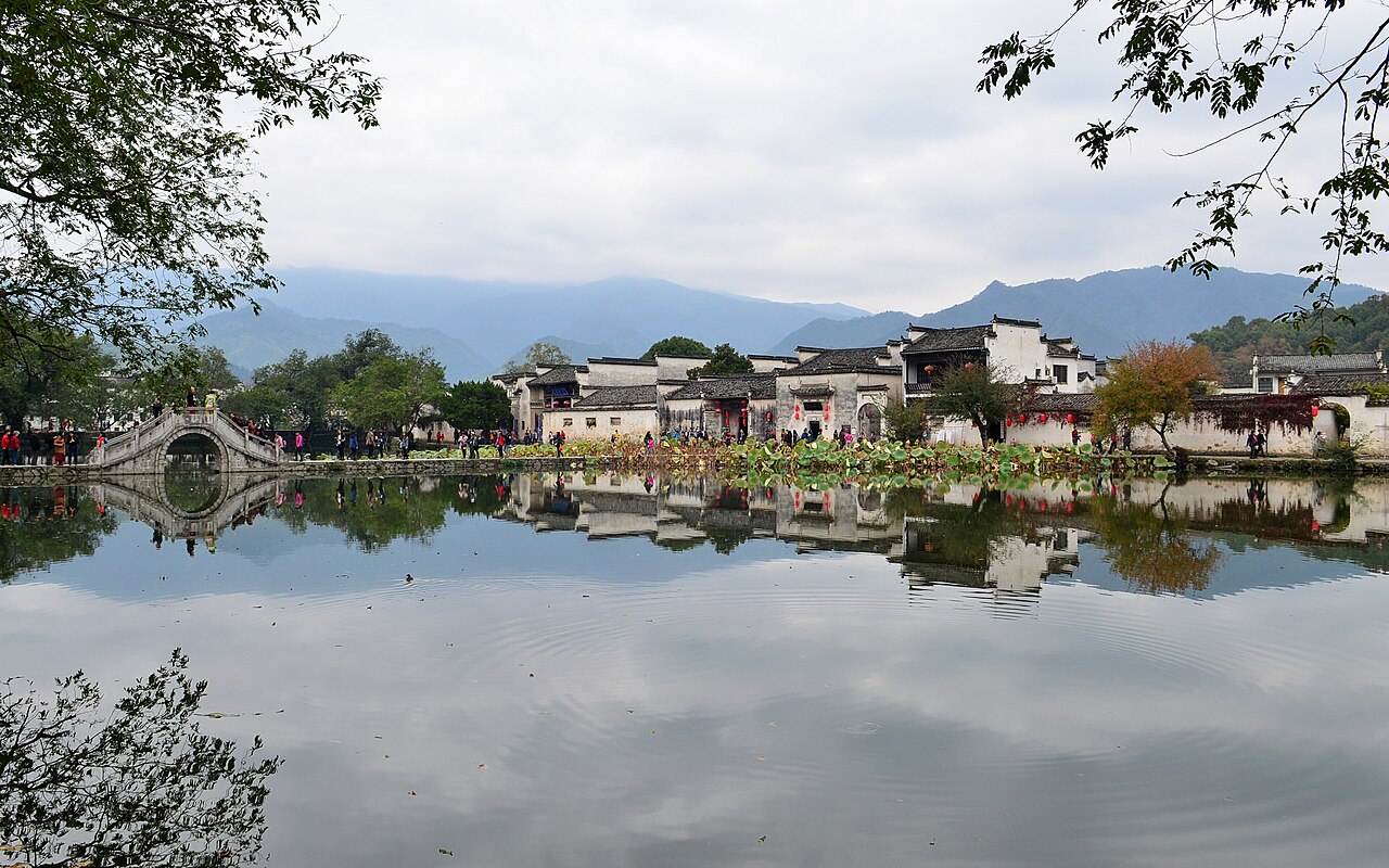 South Lake with Huizhou houses and trees