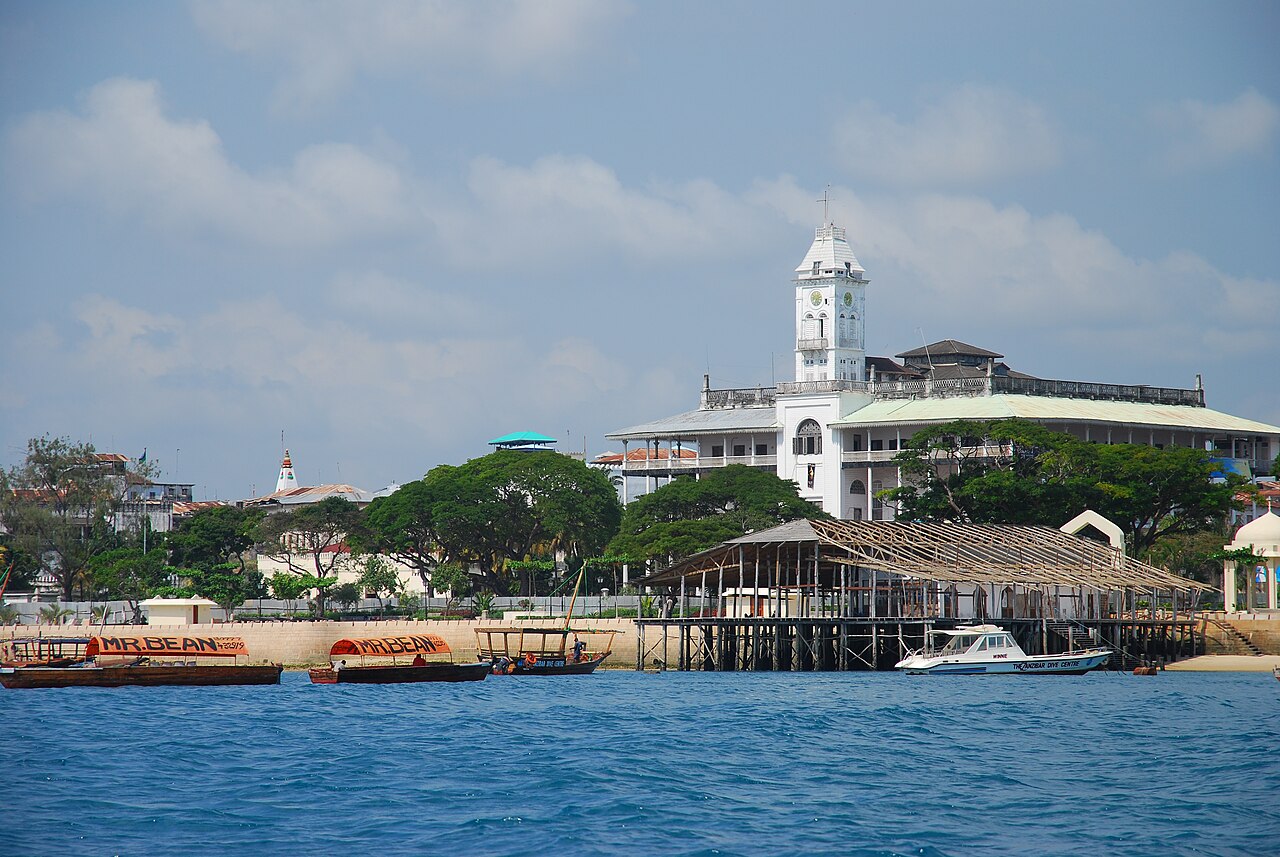 House of Wonders palace with balconies and a clock tower