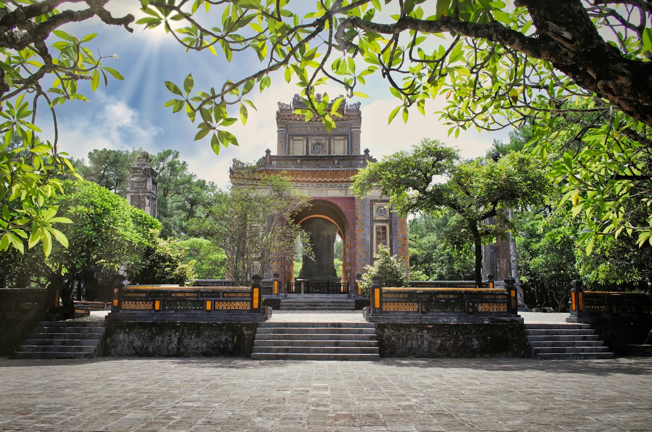 Old stone gateway with a curved roof
