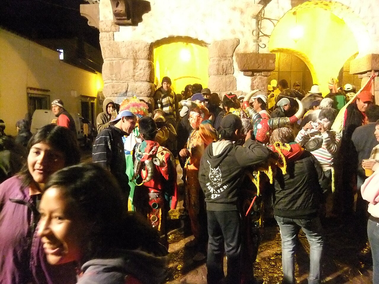 People in costume celebrating carnival