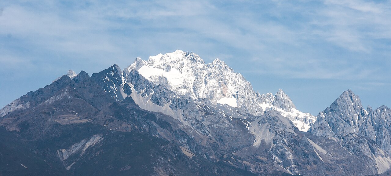 Snow-covered peaks of Jade Dragon Snow Mountain