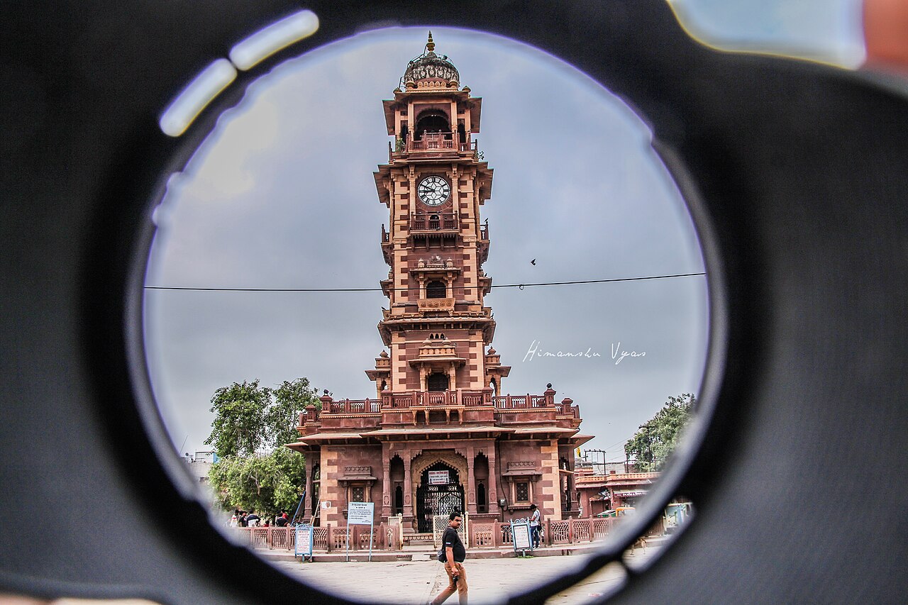 The Ghanta Ghar clock tower at Sardar Market in Jodhpur
