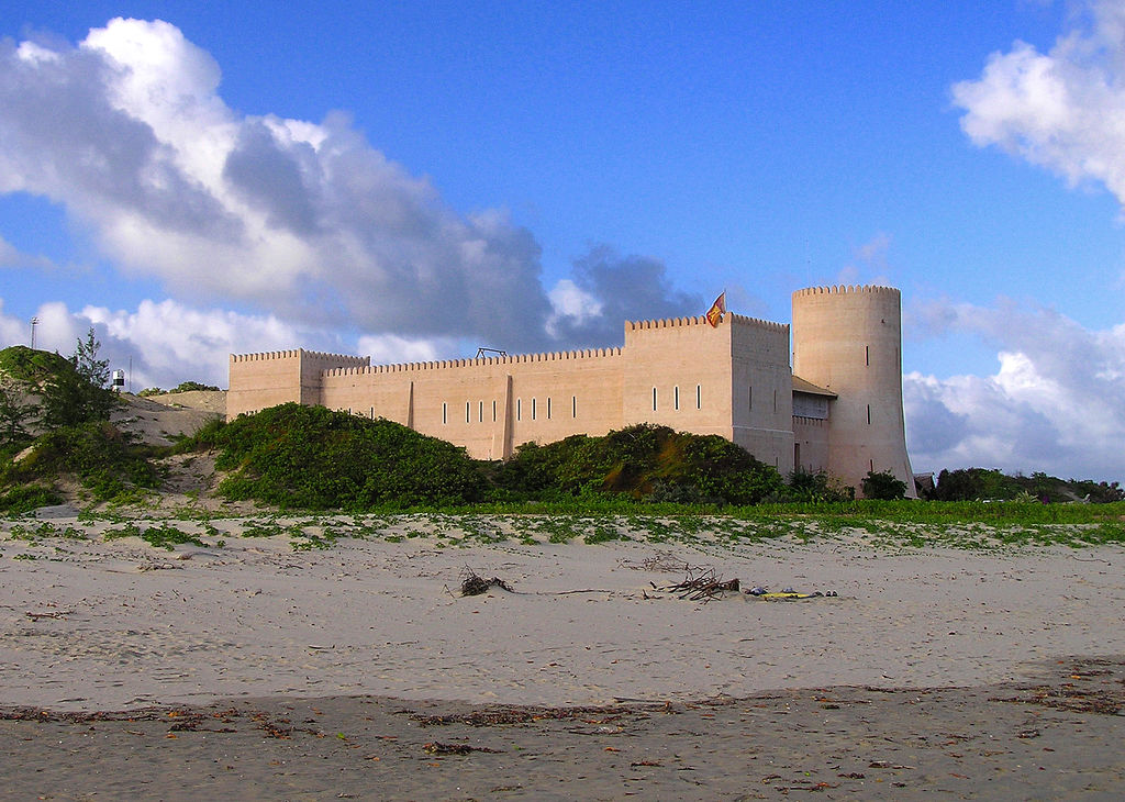 Historic Lamu Fort building on the main town square
