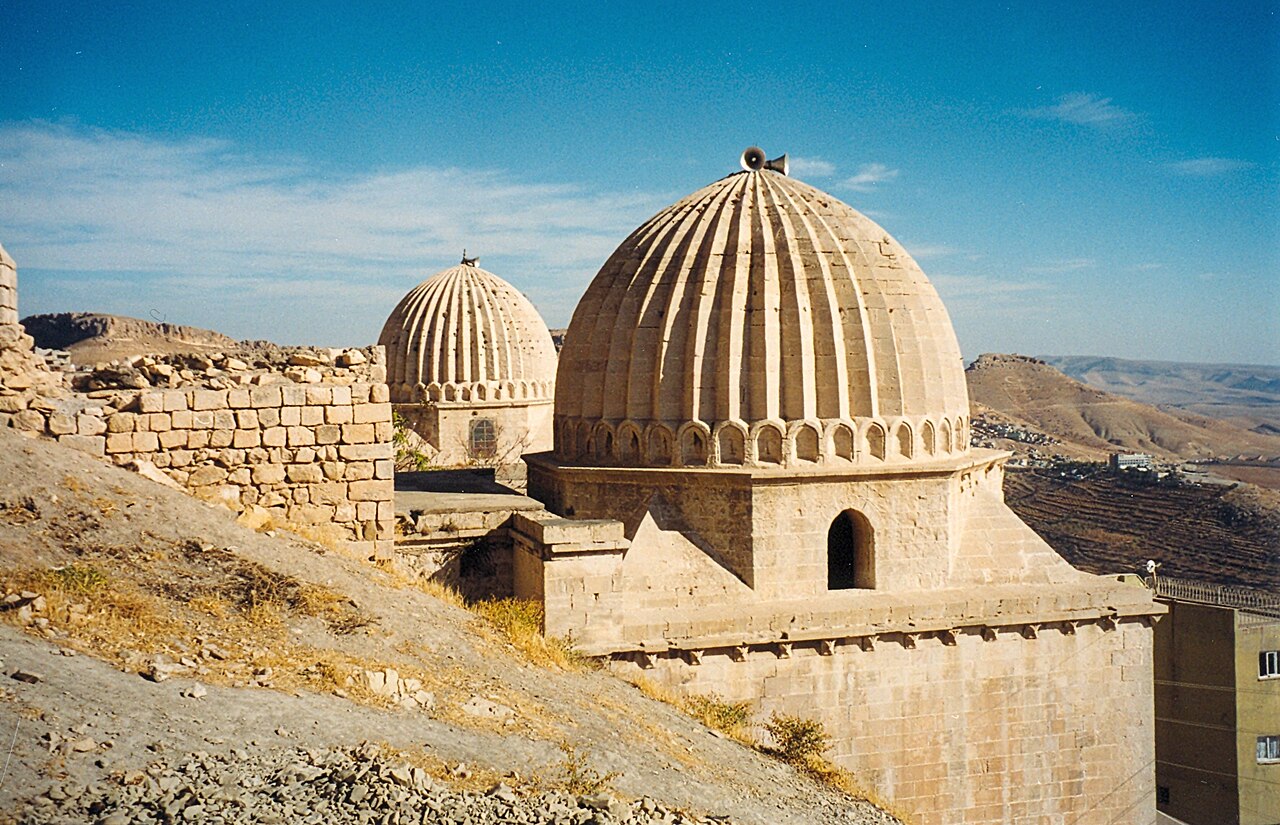 Ribbed stone domes overlooking the plain in Mardin Turkey