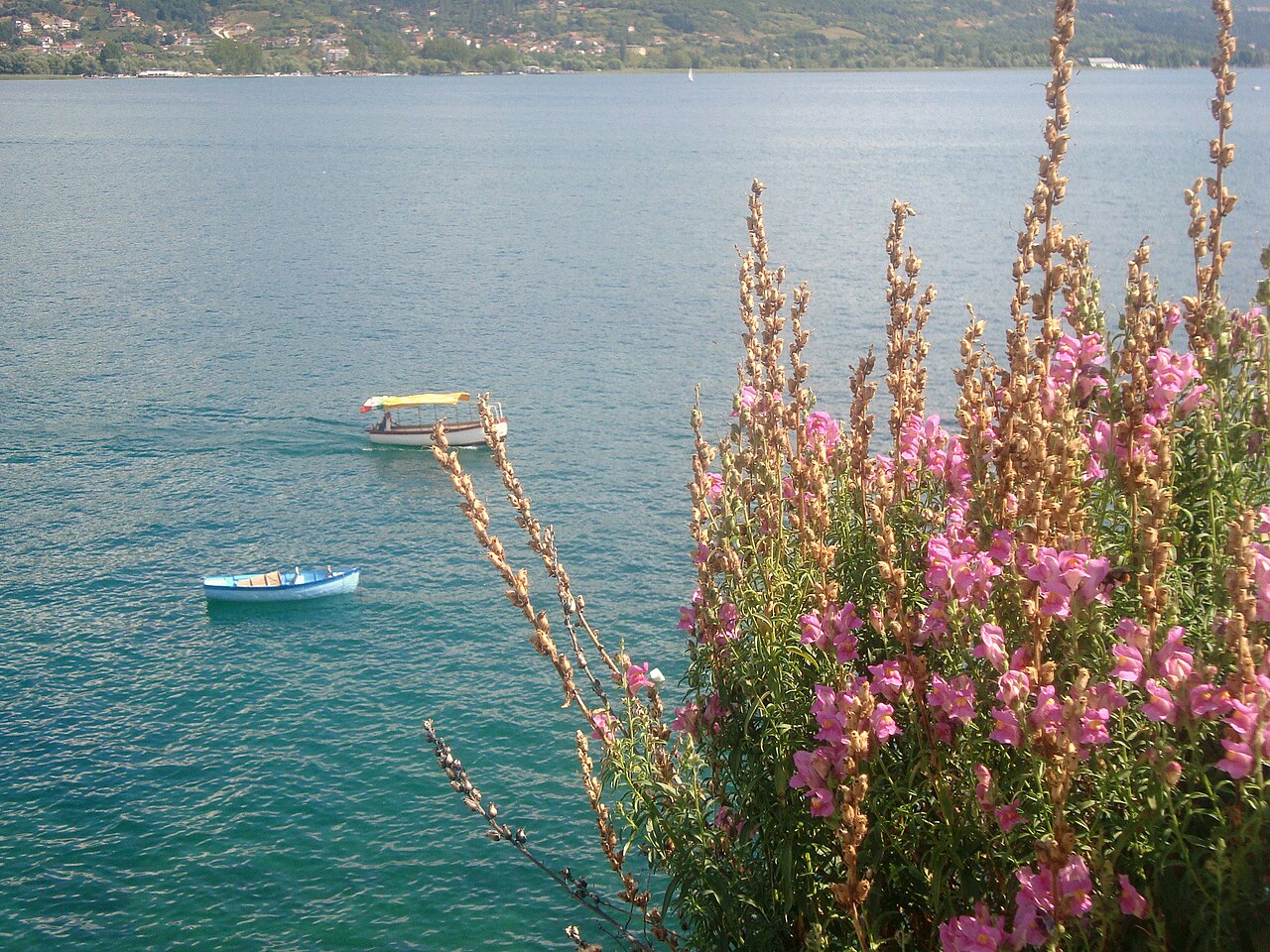 Panorama of the Varosh old town quarter in Ohrid North Macedonia