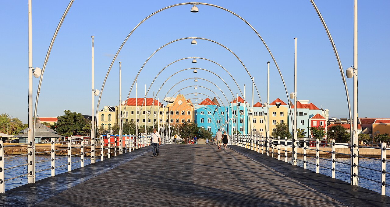 Waterfront buildings of the Otrobanda district across St. Anna Bay