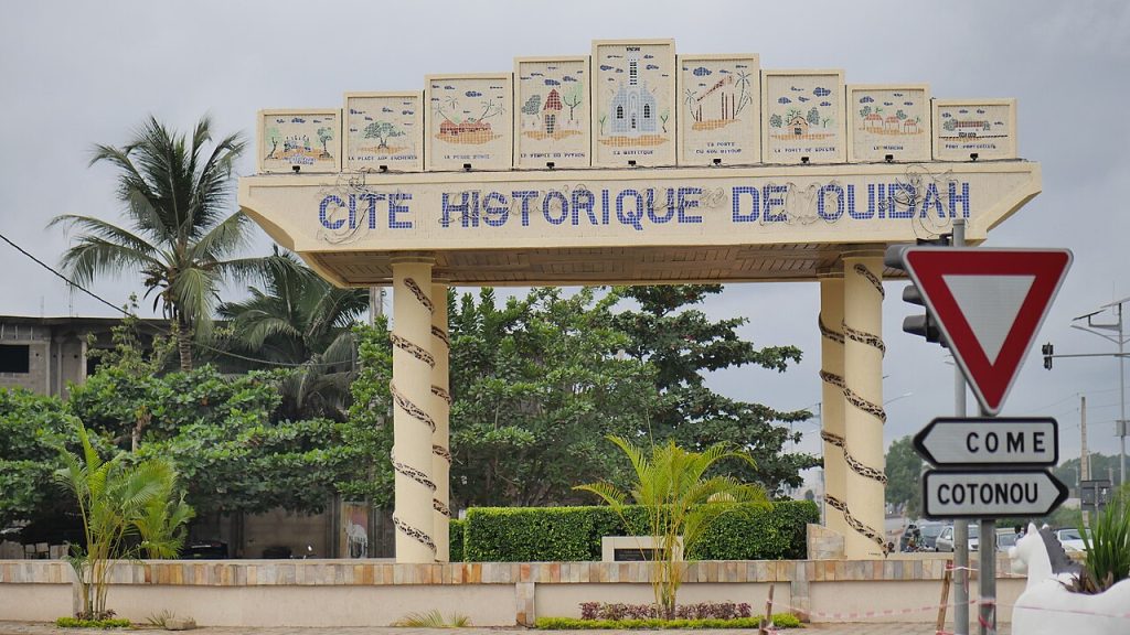 Gate marking the entrance to the historic city of Ouidah