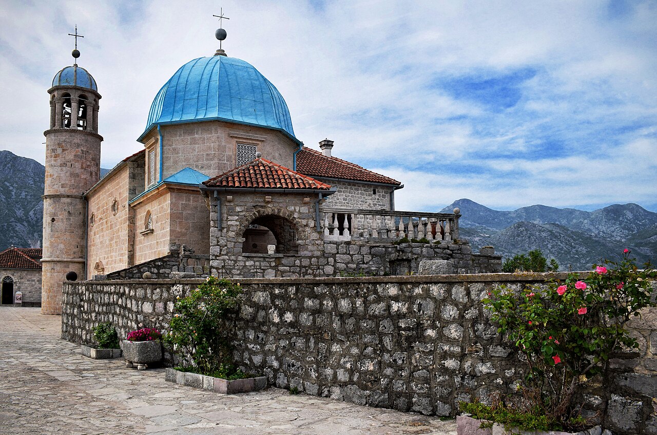 Church of Our Lady of the Rocks on its man-made islet off Perast