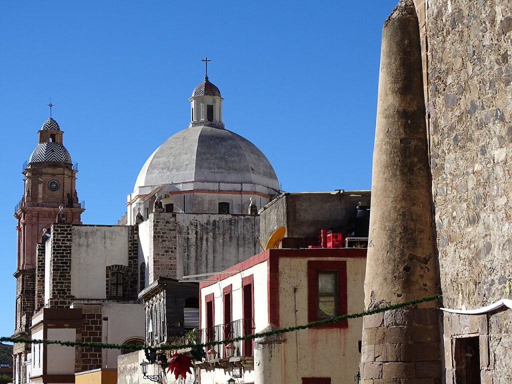 The dome and bell tower of the Parish of the Immaculate Conception