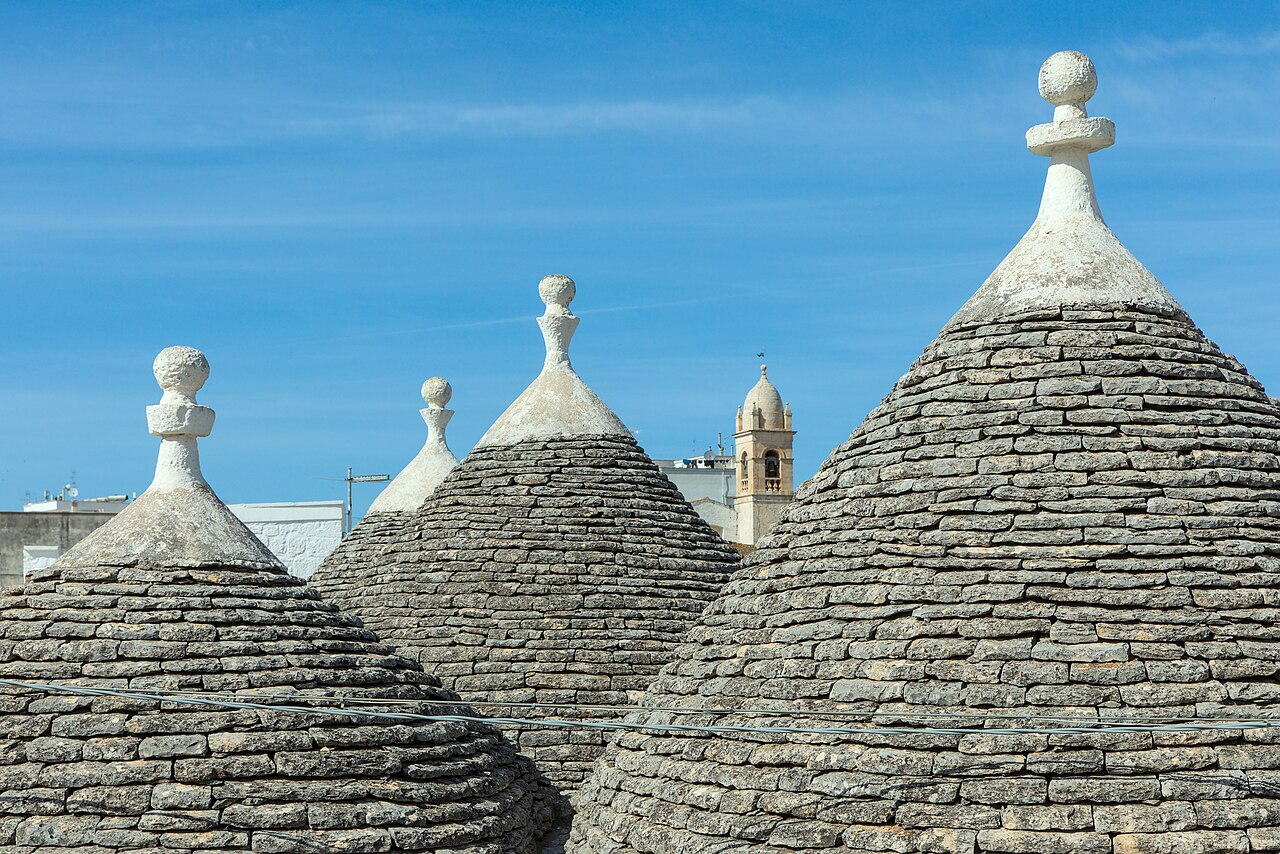 Hillside of trulli roofs in the Rione Monti district