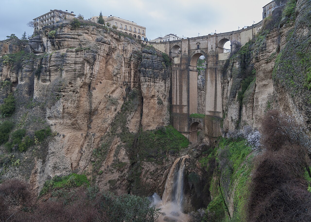 Puente Nuevo bridge spanning the El Tajo gorge in Ronda Spain