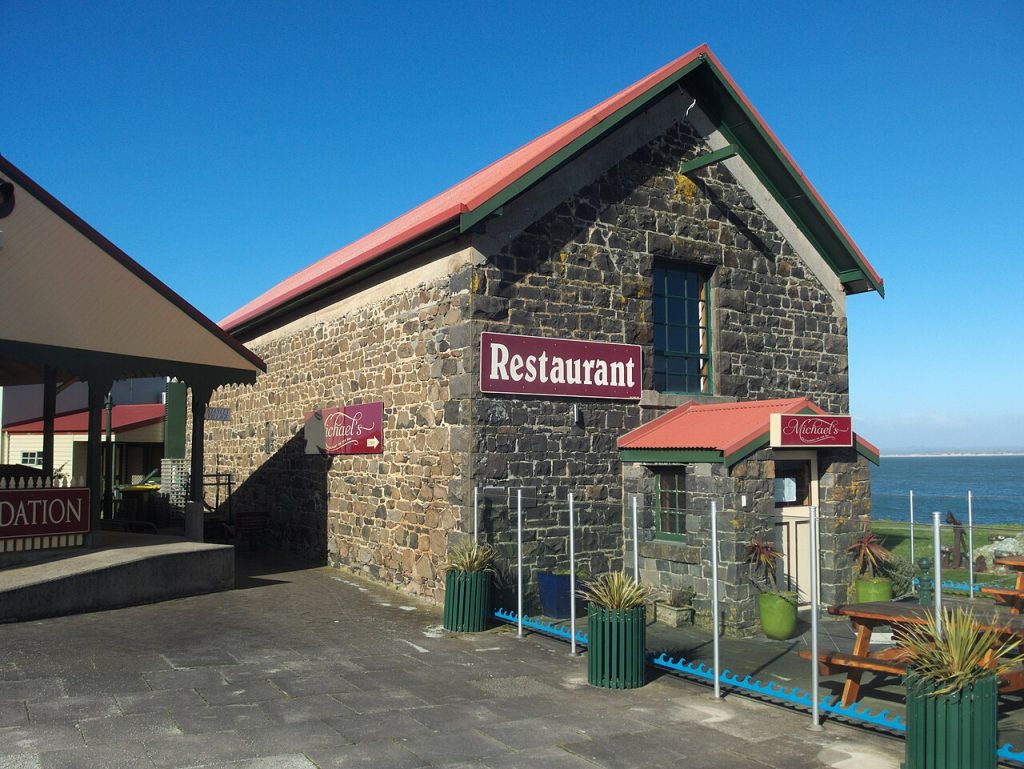 The old stone bond store near the Stanley Tasmania waterfront