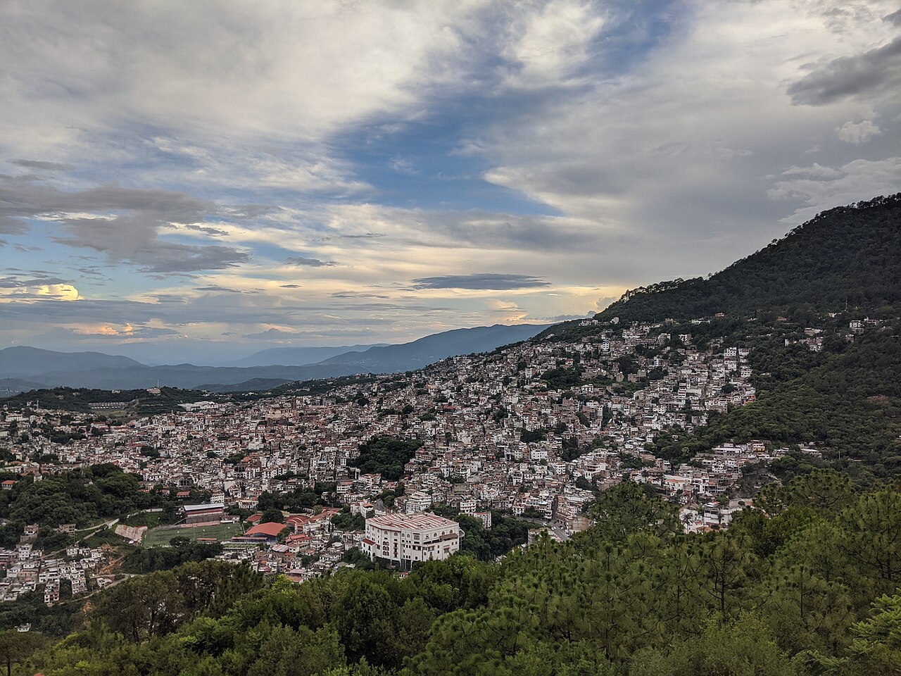 Taxco Mexico white houses spread across the hills