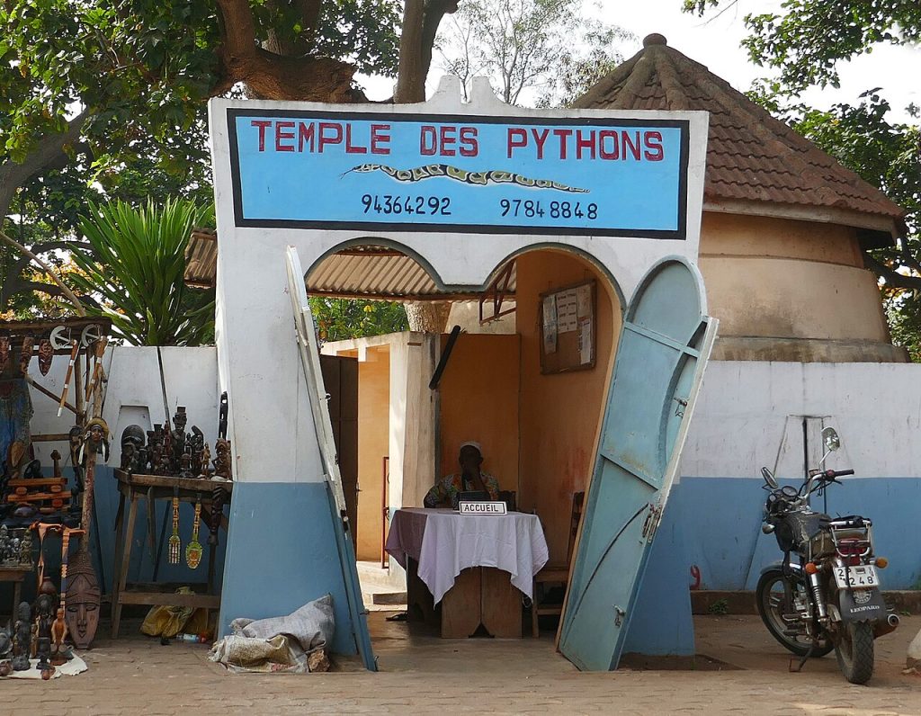 Entrance to the Temple of Pythons, a Vodun shrine