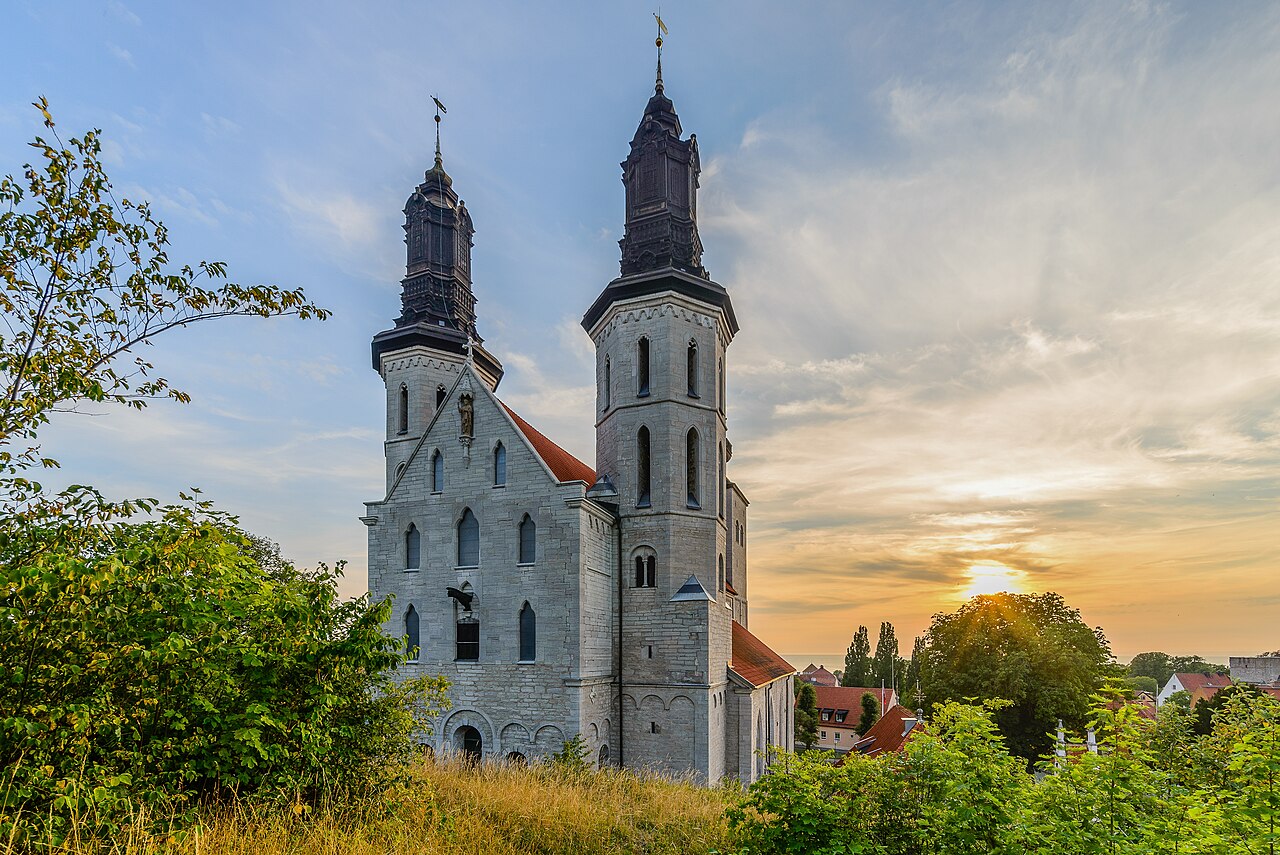 Towers of St. Mary's Cathedral in Visby Sweden