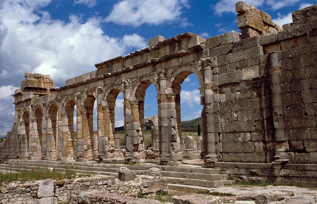 Arches of the Roman basilica at Volubilis